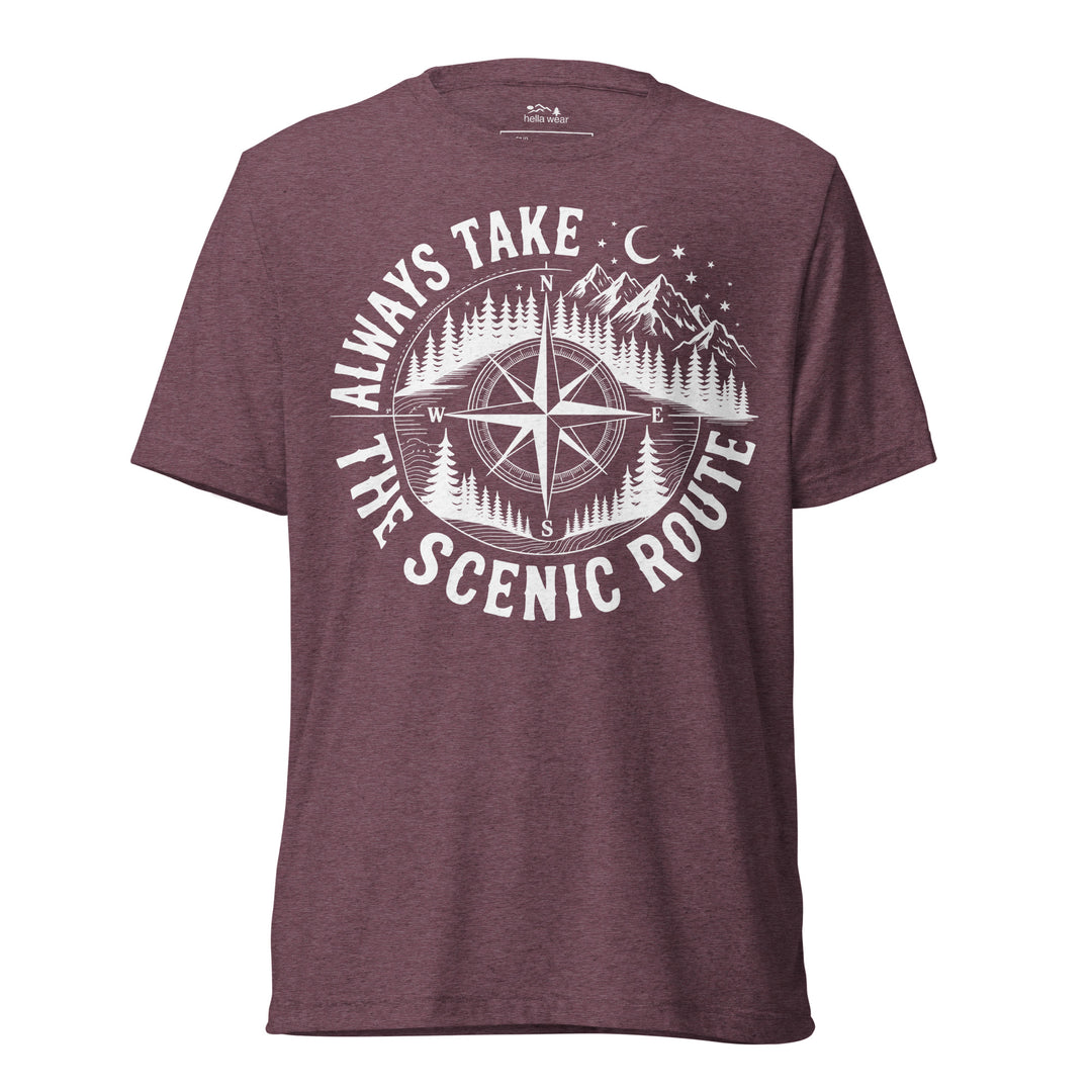 AWAYS TAKE THE SCENIC ROUTE - Unisex Triblend tshirt