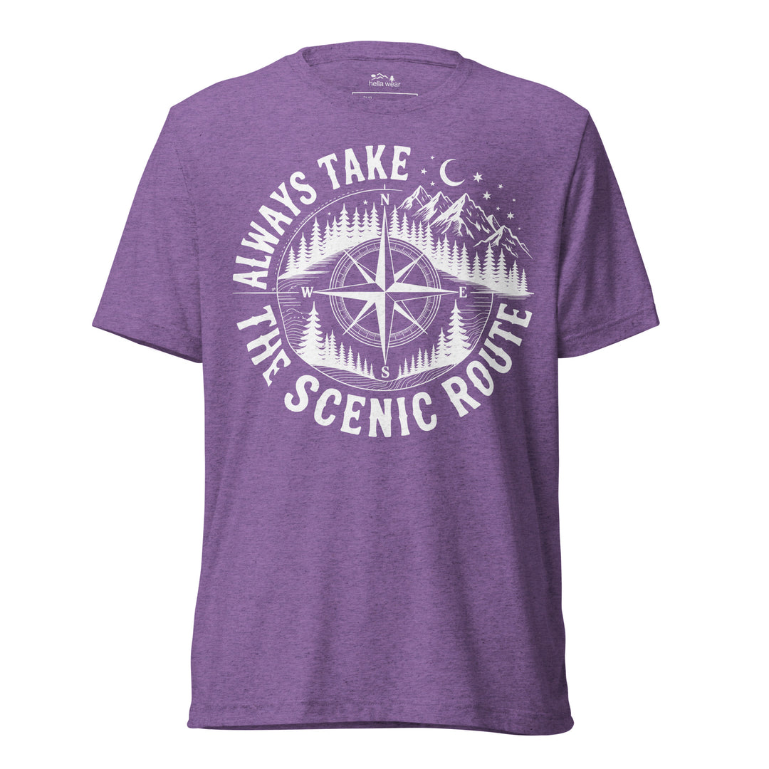 AWAYS TAKE THE SCENIC ROUTE - Unisex Triblend tshirt