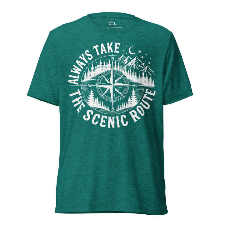 AWAYS TAKE THE SCENIC ROUTE - Unisex Triblend tshirt