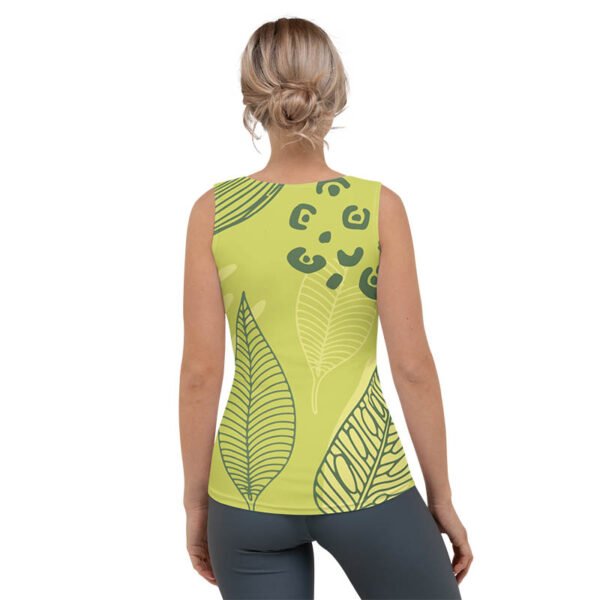 Floral T-Top "Olive Tropics" - Image 7