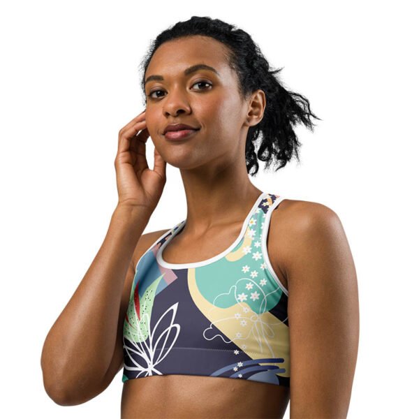 Floral Sports Bra "Falling Petals" - Image 3