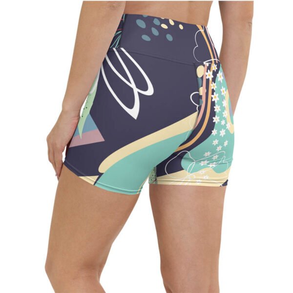 Floral Yoga Shorts "Falling Petals" - Image 2