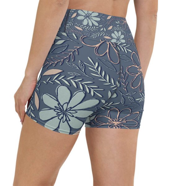 Floral Yoga Shorts "Pencil Petals" - Image 2