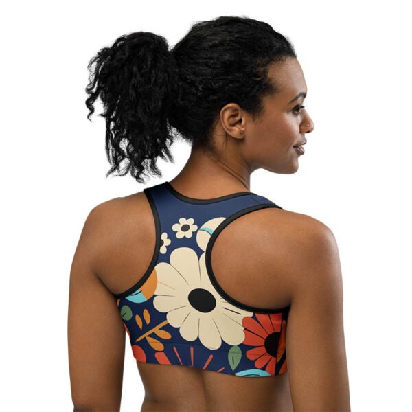 Floral Sports Bra "Cosmic Blooms" - Image 3