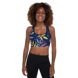 Supportive padded sports bra