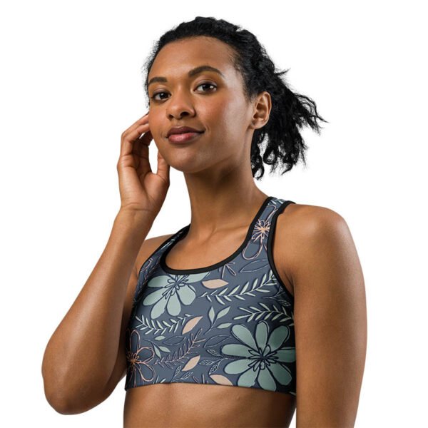 Floral Sports Bra "Pencil Petals" - Image 3