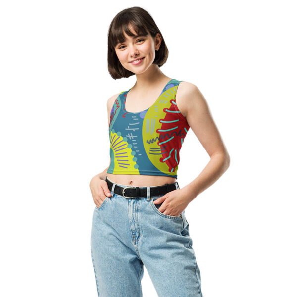 Color Splash Crop Top "Dynamic Fusion" - Image 6