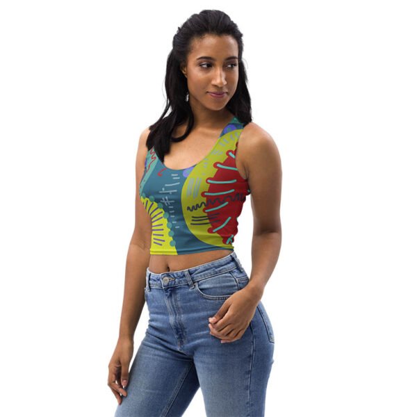 Color Splash Crop Top "Dynamic Fusion" - Image 5