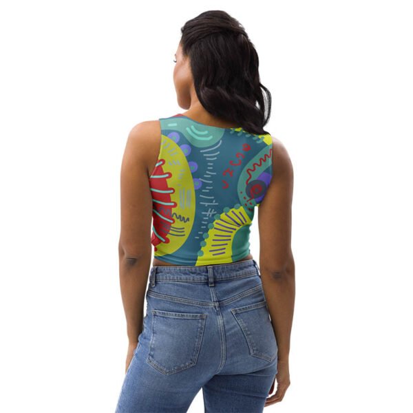 Color Splash Crop Top "Dynamic Fusion" - Image 2