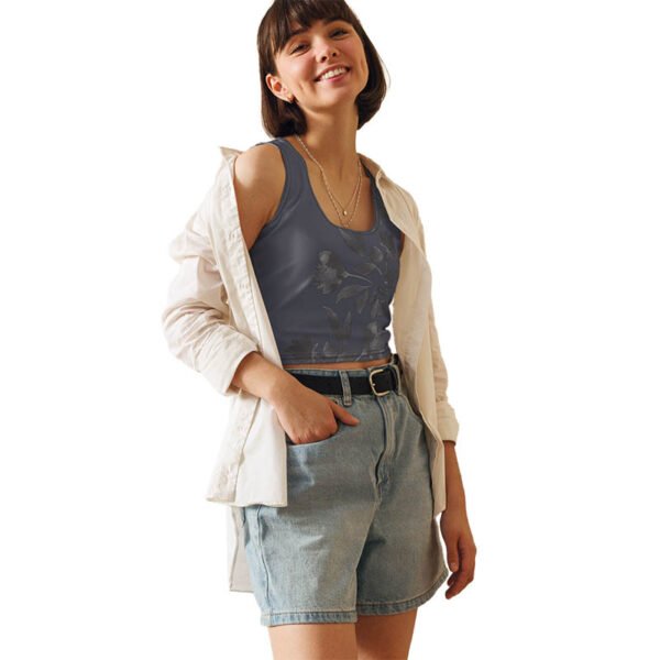 Floral Crop Top "Bluebell Whisper" - Image 4