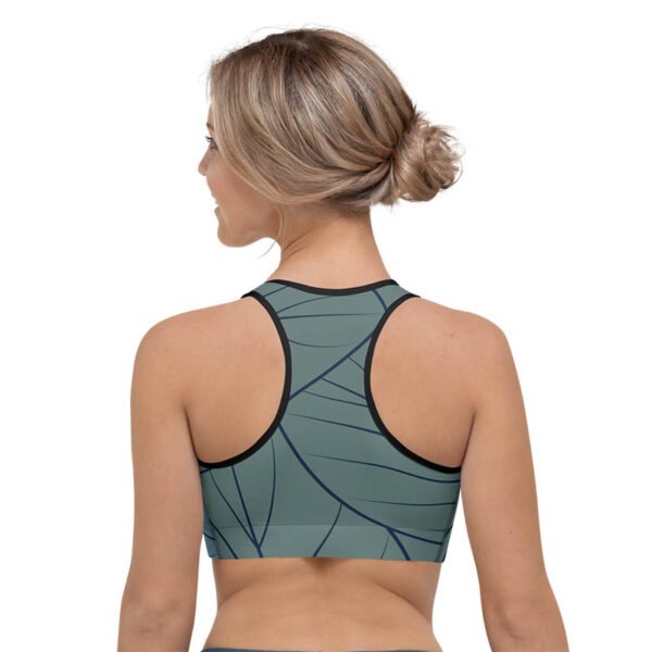 Floral Sports Bra "Abstract Leaves" - Image 4