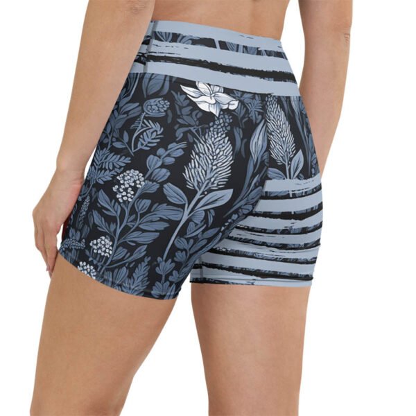 Floral Yoga Shorts "Winter Blooms" - Image 4