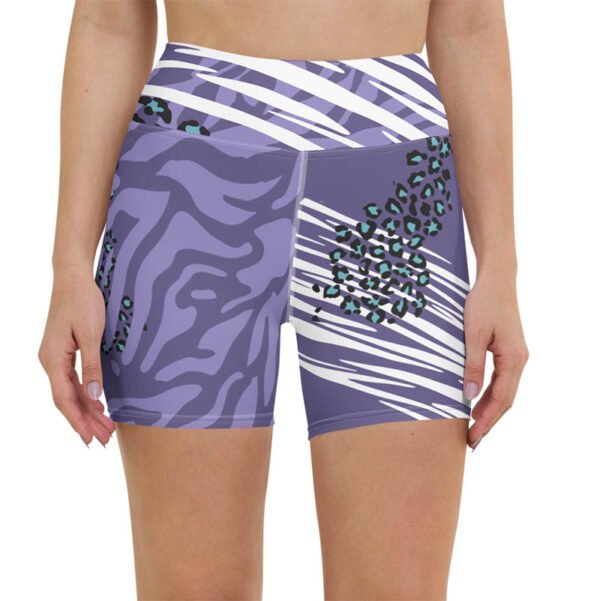 Jungle Yoga Shorts "Purple Lion" - Image 4