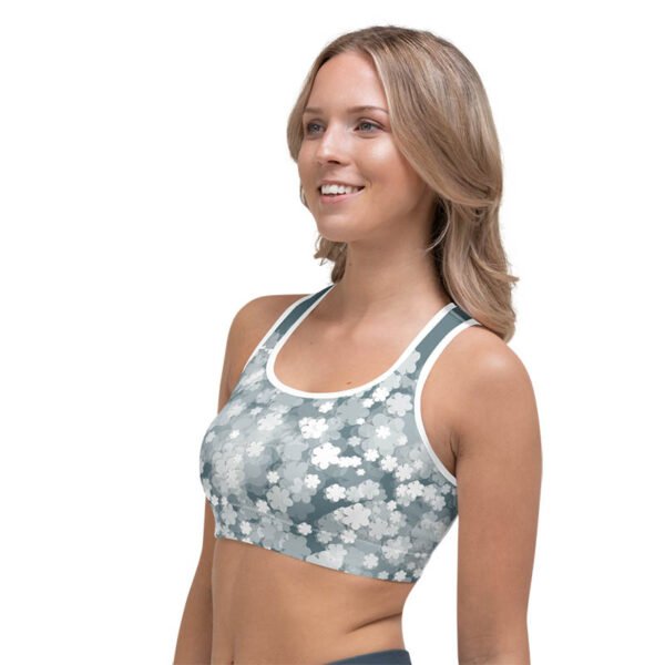 Floral Sports Bra "Petals In Motion"